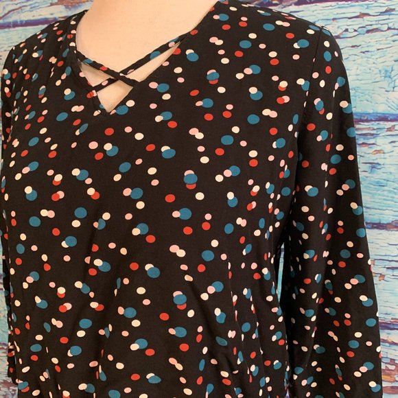 Ricki's Long Sleeved Polka Dot Blouse - Picture 2 of 7